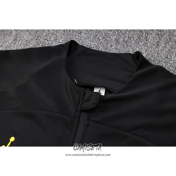 Chandal de Chaqueta del Paris Saint-Germain Jordan 2023-2024 Nino Negro